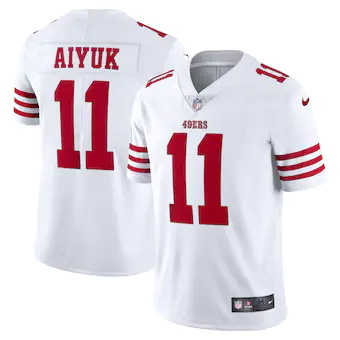 mens nike brandon aiyuk white san francisco 49ers vapor lim